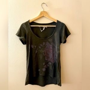 vintage romy boutique rose print tee